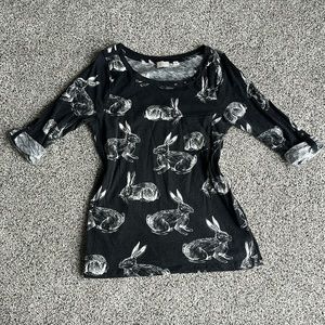 Anthropologie Postmark Bunny Rabbit Shirt